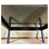 Marble Coffee Table with Metal Base