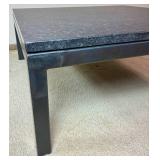 Marble Coffee Table with Metal Base