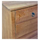 9 Drawer Cherry Stained Lowboy Dresser