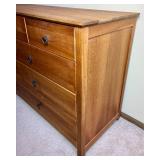 9 Drawer Cherry Stained Lowboy Dresser