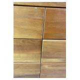 9 Drawer Cherry Stained Lowboy Dresser