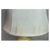 Vintage Hand Carved Alabaster Lamp with Foo Dog Finial