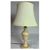 Vintage Hand Carved Alabaster Lamp