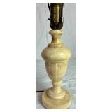 Vintage Hand Carved Alabaster Lamp