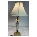 Vintage Glass and Alabaster Lamp
