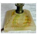 Vintage Glass and Alabaster Lamp