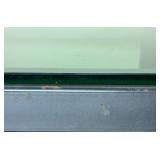 Glass Top Square Table With Metal Base