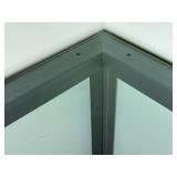 Glass Top Square Table With Metal Base