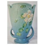 Vintage Roseville White Rose #980-6 Pottery Vase