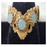 14K Gold Opal Ring size 6.25