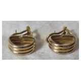 Collection of 14K Gold Earrings and Pendant with Stone