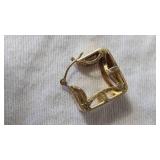 Collection of 14K Gold Earrings and Pendant with Stone