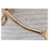 Collection of 14K Gold Earrings and Pendant with Stone