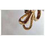 Collection of 14K Gold Earrings and Pendant with Stone