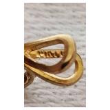 Collection of 14K Gold Earrings and Pendant with Stone