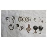 Stering Silver .925 Earrings, Ring with Stone and Pendants
