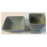 Red Wing Pottery M-5009 Garden Line Charles Murphy Footed Pot and 5018 Square Dish