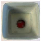 Red Wing Pottery M-5009 Garden Line Charles Murphy Footed Pot and 5018 Square Dish