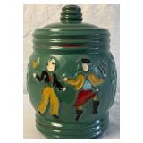 Red Wing Pottery "Dancing Peasants" Jar with Lid