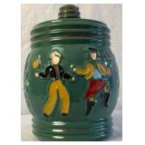 Red Wing Pottery "Dancing Peasants" Jar with Lid