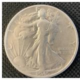 1945 Walking Liberty Half Dollar 90% Silver