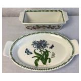 Portmeirion Botanic Garden Oval Platter and Oblong Baker