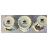 Portmeirion Botanic Garden Candle Holders, Small Vase, Lidded Jar and 5.5" Vase