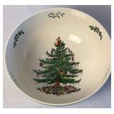 Vintage Spode Christmas Tree Round Covered Casserole and Round Salad Serving Bowl