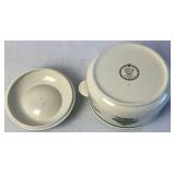 Vintage Spode Christmas Tree Round Covered Casserole and Round Salad Serving Bowl