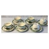 Vintage Spode Christmas Tree 6 Saucers and Teacups, 14 oz Mugs and 4 Tom & Jerry Mugs S 3324-A1