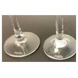 Vintage Spode Christmas Tree 8 Champagne Flutes, 5 Clear Wine Glasses and 1 Frosted Wine Glass