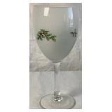Vintage Spode Christmas Tree 8 Champagne Flutes, 5 Clear Wine Glasses and 1 Frosted Wine Glass