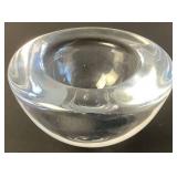 Collection of 3 Crystal Votive Holders- Orrefors, Kosta Boda, and Royal Copenhagen