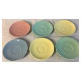Vintage Lu-Ray Pastels - Set of 6 Cups and 6" Saucers