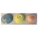 Set of 3 Vintage Lu-Ray Pastels 9" x 2.5" Serving Bowls ( 1 Yellow, 1 Blue, 1 Pink)