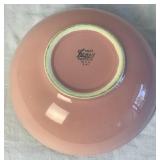 Vintage Lu-Ray Pastels Pink 1.25 Qt Round Covered Casserole and 9.5" Pink  Vegetable Bowl