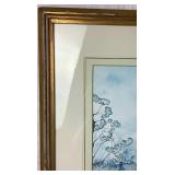 "Poppy Field" by Van Vuong in a Gold- Toned Frame