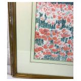 "Poppy Field" by Van Vuong in a Gold- Toned Frame