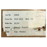 "Poppy Field" by Van Vuong in a Gold- Toned Frame