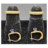 Two Pair of 14K Gold Earrings