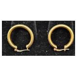 Two Pair of 14K Gold Earrings