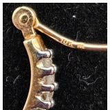 One Pair of 10K Earrings with Stones