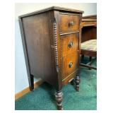 Antique 6 Drawer Vanity with Chair