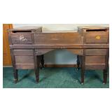 Antique 6 Drawer Vanity with Chair