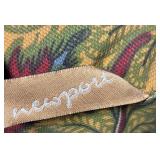 Wicker Patio Armchairs with cushions and Hampton Bay Patio Side Table