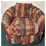 Upolstered Club Swivel Chair