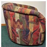 Upolstered Club Swivel Chair