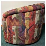 Upolstered Club Swivel Chair