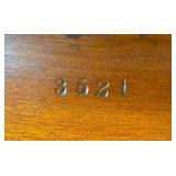 Antique Drop Leaf Dining Room Table on Wheels and 4 Antique Chairs