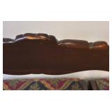 Antique Drop Leaf Dining Room Table on Wheels and 4 Antique Chairs